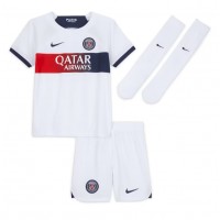 Camisa de Futebol Paris Saint-Germain Kylian Mbappe #7 Equipamento Secundário Infantil 2023-24 Manga Curta (+ Calças curtas)